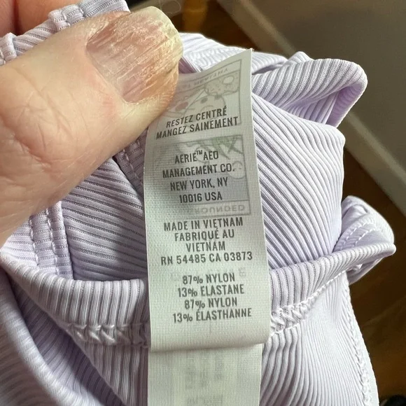 NEW OFFLINE by Aerie Soft Lavender Ribbed Racerback Tank Top Size Medium - Picture 6 of 6